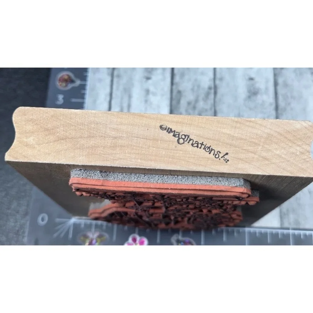 Imaginations Birdhouse Ivy Leaf Sketch Rubber Stamp Wood #C28